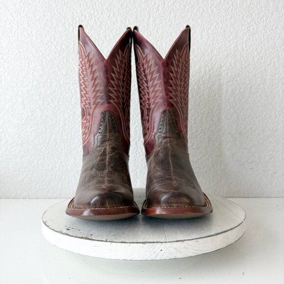 Rod Patrick Womens Cowboy Boots 10A Brown Western Cowgirl Mid Calf Blunt Toe - Picture 14 of 15